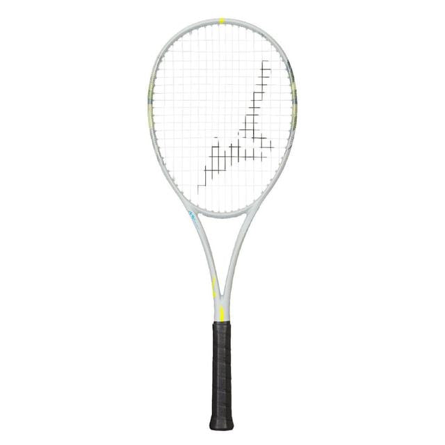 ミズノ DUALSTRIKE V-10 63JTN6C305 ソフトテニスラケット 前衛用 未張りラケット MIZUNO デュアルストライク V-10 コントロールモデル ライトグレー 63jtn6c305