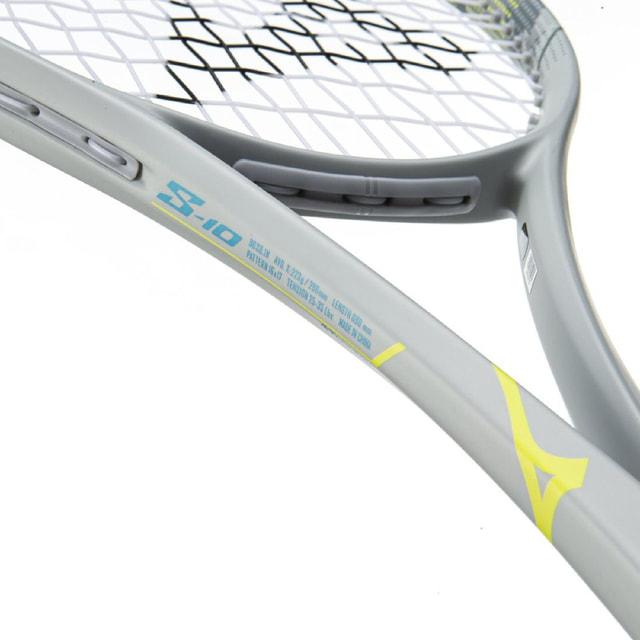 ミズノ DUALSTRIKE S-10 63JTN6C405 ソフトテニスラケット 後衛用 未張りラケット MIZUNO デュアルストライク S-10 コントロールモデル ライトグレー 63jtn6c405