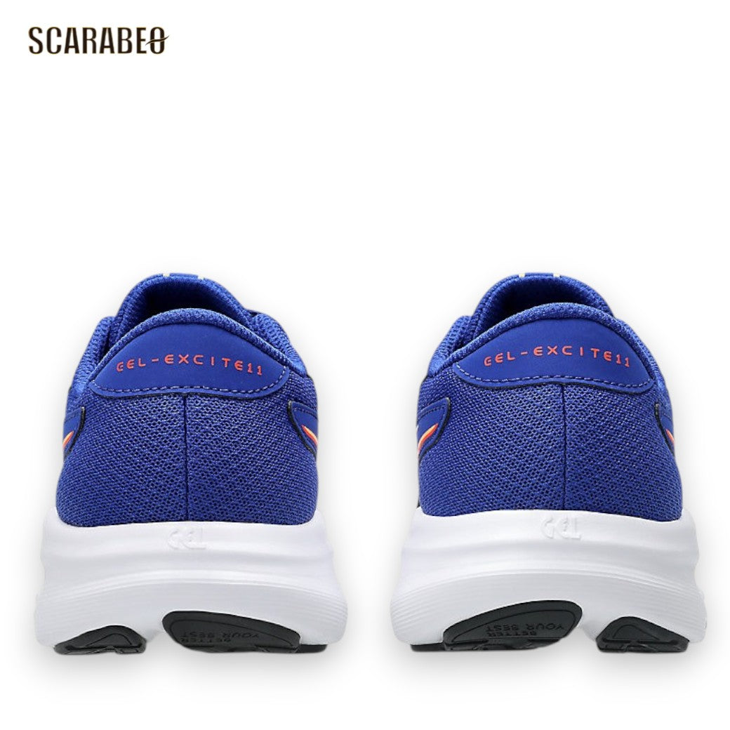 アシックス asics GEL-EXCITE 11 GS ゲルエキサイト11 GS Prussian Blue/Orange Glow ジュニア ランニングシューズ キッズ スニーカー 運動靴 軽量 クッション 通学 1014a374-401
