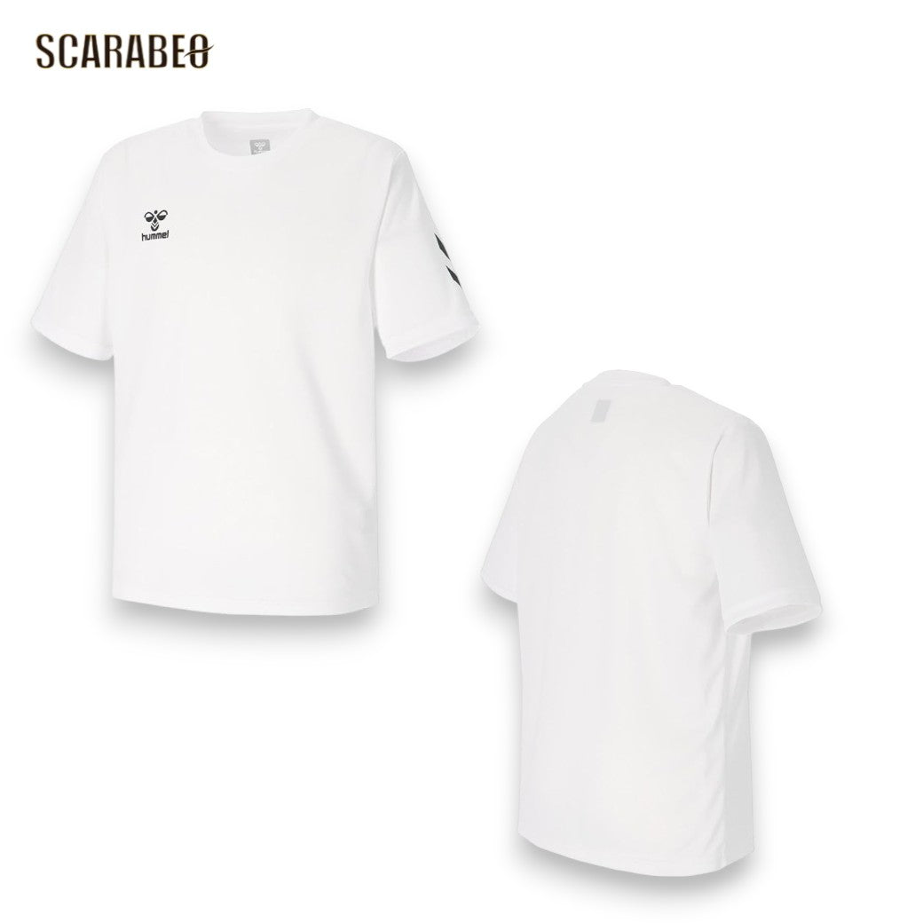 ヒュンメルhummelジュニアワンポイントTシャツキッズ半袖Tシャツスポーツウェア子供用サッカーフットサルトレーニング部活練習着hjy2147