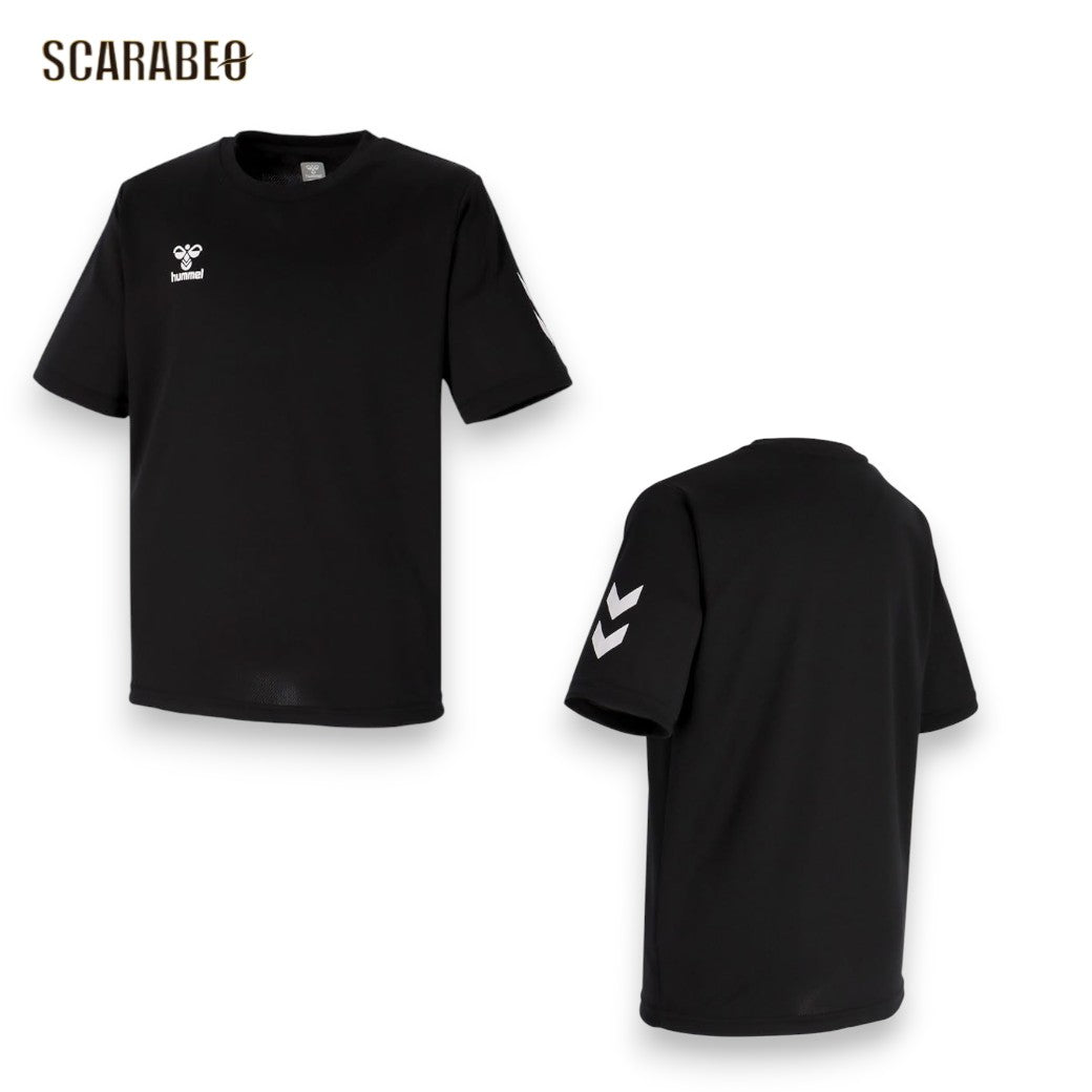 ヒュンメルhummelジュニアワンポイントTシャツキッズ半袖Tシャツスポーツウェア子供用サッカーフットサルトレーニング部活練習着hjy2147