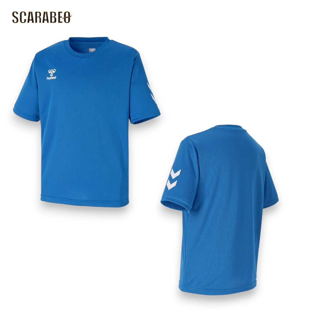 ヒュンメルhummelジュニアワンポイントTシャツキッズ半袖Tシャツスポーツウェア子供用サッカーフットサルトレーニング部活練習着hjy2147