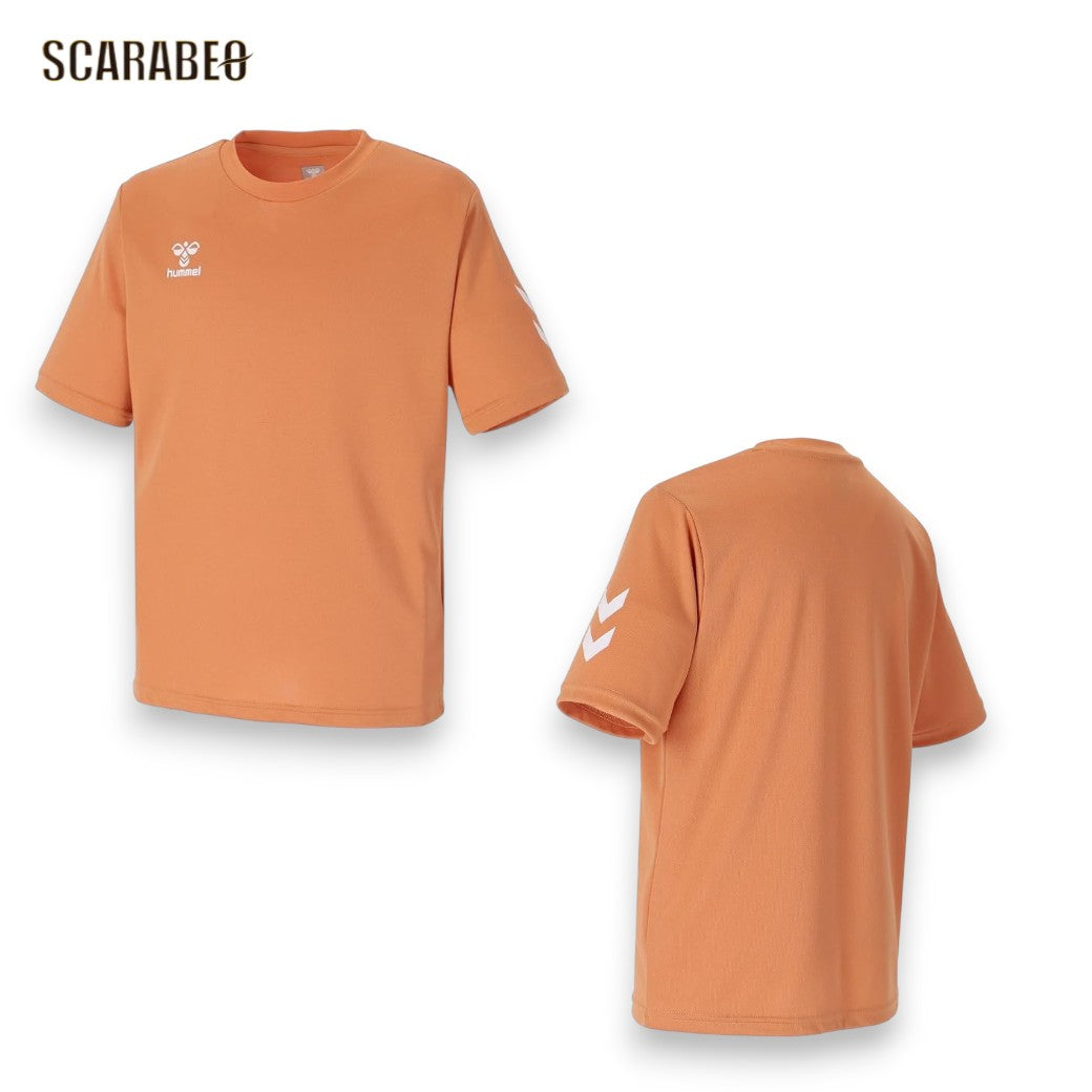 ヒュンメルhummelジュニアワンポイントTシャツキッズ半袖Tシャツスポーツウェア子供用サッカーフットサルトレーニング部活練習着hjy2147