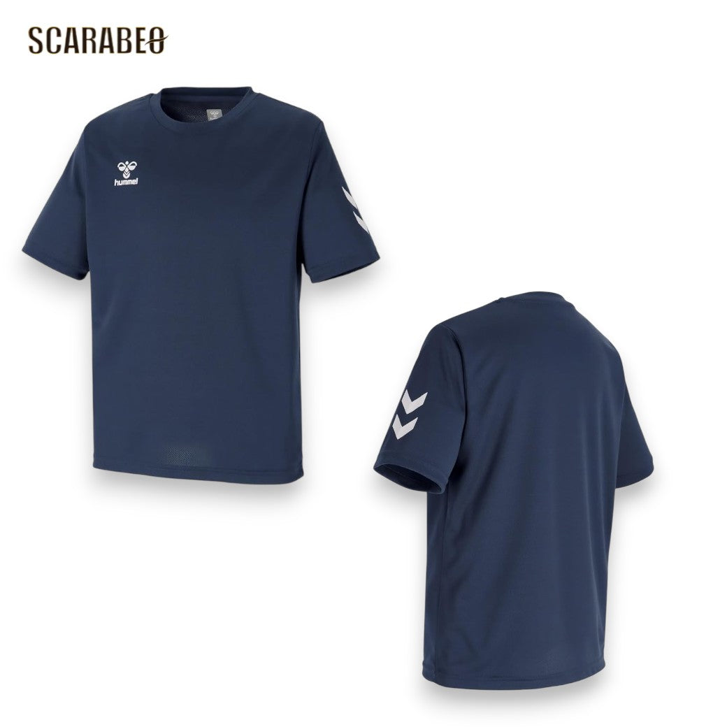 ヒュンメルhummelジュニアワンポイントTシャツキッズ半袖Tシャツスポーツウェア子供用サッカーフットサルトレーニング部活練習着hjy2147