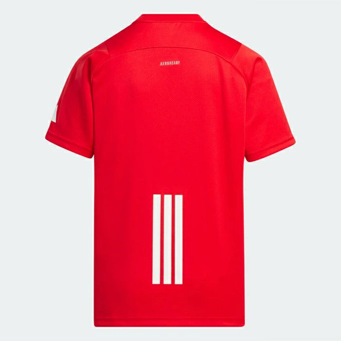 アディダスadidasキッズエッセンシャルズ3バーカモ柄半袖TシャツKCE63ジュニア子供AEROREADY吸汗速乾スポーツウェアサッカートレーニングkce63