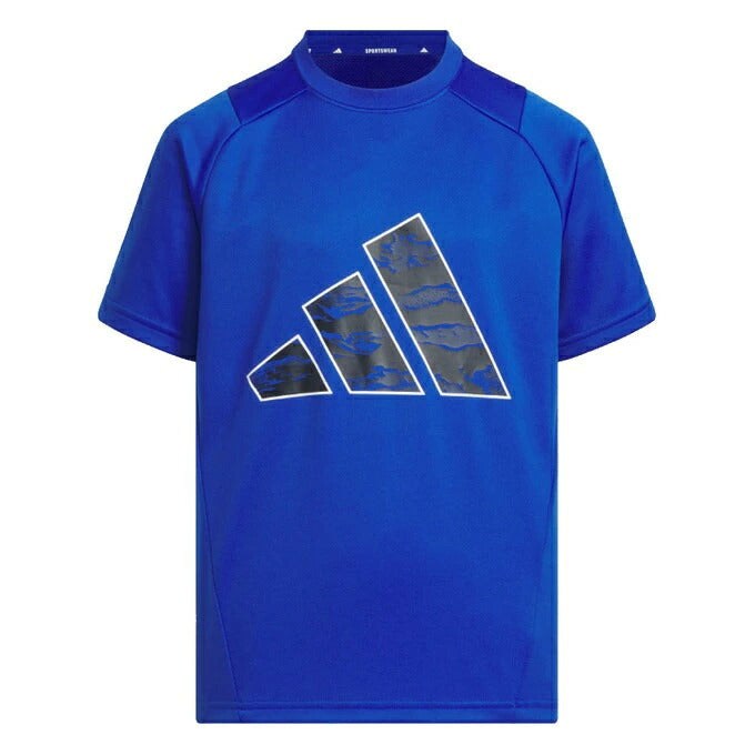アディダスadidasキッズエッセンシャルズ3バーカモ柄半袖TシャツKCE63ジュニア子供AEROREADY吸汗速乾スポーツウェアサッカートレーニングkce63