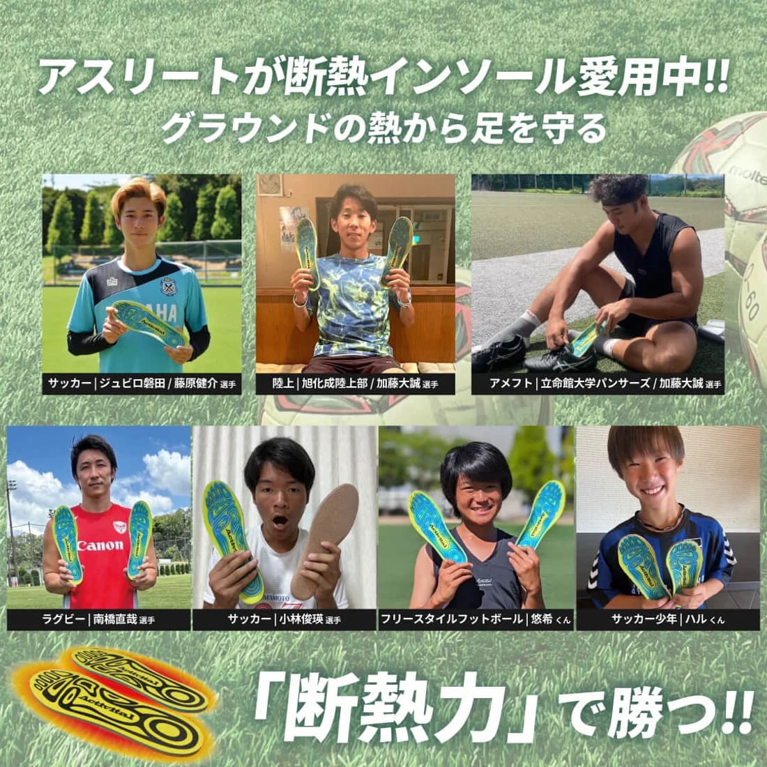 アクティバイタルActivital断熱インソールアルミプラス中敷き熱対策夏用スポーツサッカー野球グラウンド足裏保護SMLgra1004