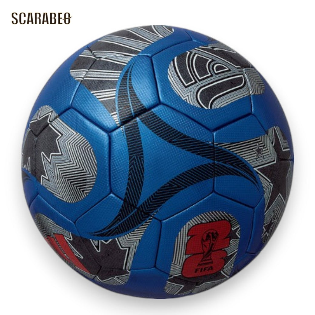 アディダスadidasトリオンダキッズ4号球ADF420Bメタリックブルーサッカーボール小学生ジュニアJFA検定球サーマルボンディングFIFAワールドカップadf420b4