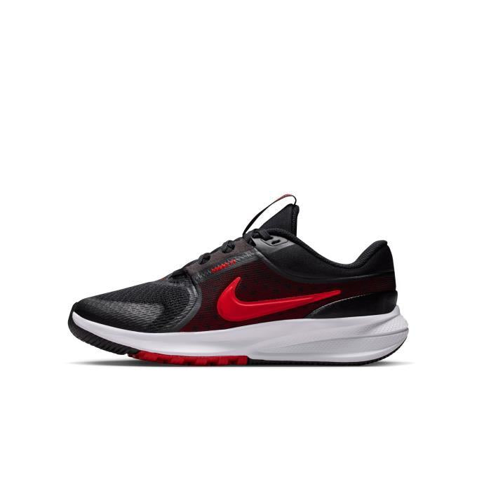 ナイキNIKEスターランナー5GSジュニアランニングシューズスニーカーキッズ子供22.5-25cmブラックレッドひも靴hf7004-014