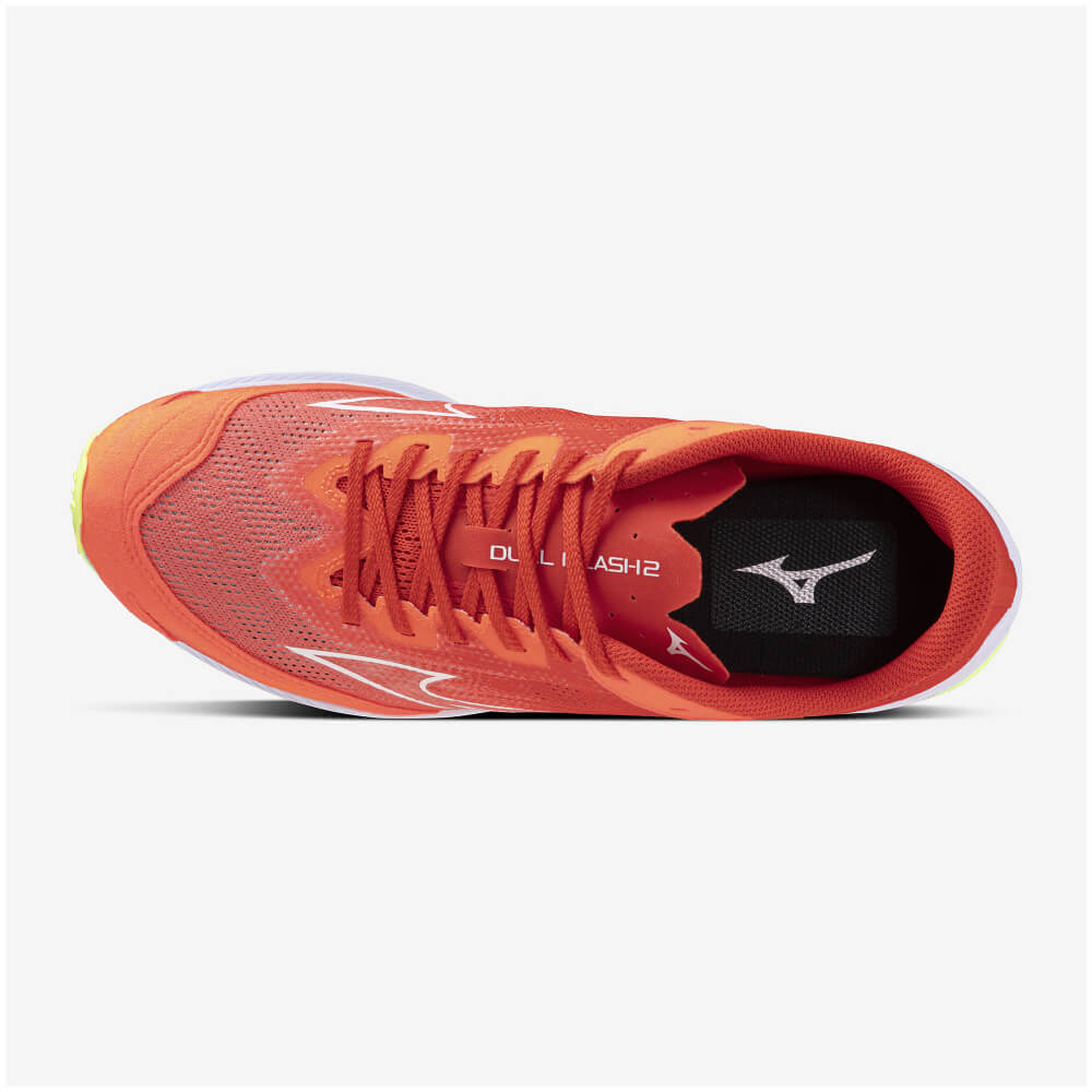 ミズノMIZUNOデュエルフラッシュ2U1GD256031ランニングシューズメンズレディース2E軽量スピードトレーニングオレンジu1gd256031