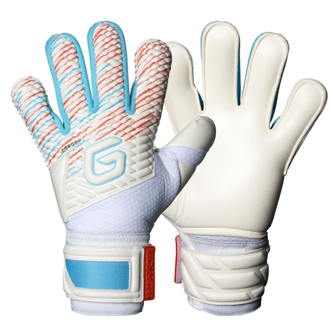 ガビックGAViCマトゥーフラットプロGKグローブキーパーグローブサッカーフラットカット高グリップホワイトブルーオレンジgc3028-whds