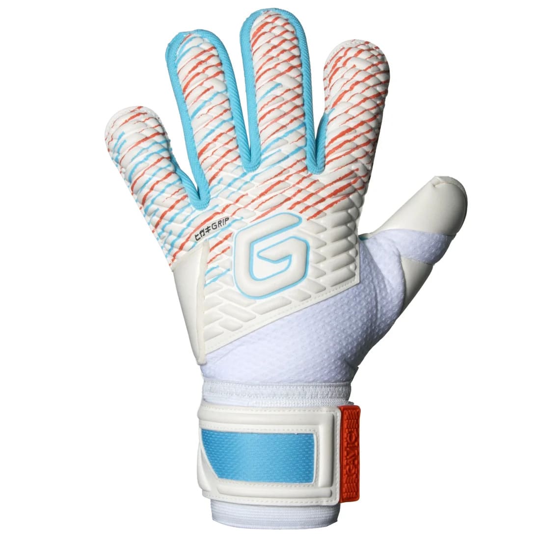 ガビックGAViCマトゥーフラットプロGKグローブキーパーグローブサッカーフラットカット高グリップホワイトブルーオレンジgc3028-whds