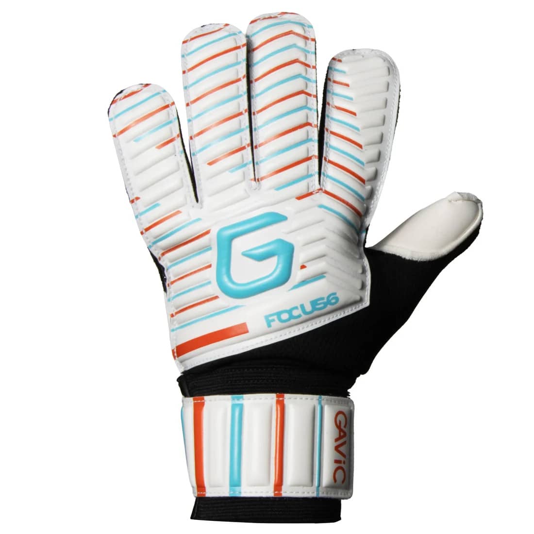 ガビックGAViCフォーカス6ジュニアGKグローブキーパーグローブサッカーフラットカット試合練習ホワイトブルーオレンジgc3218-whdsk