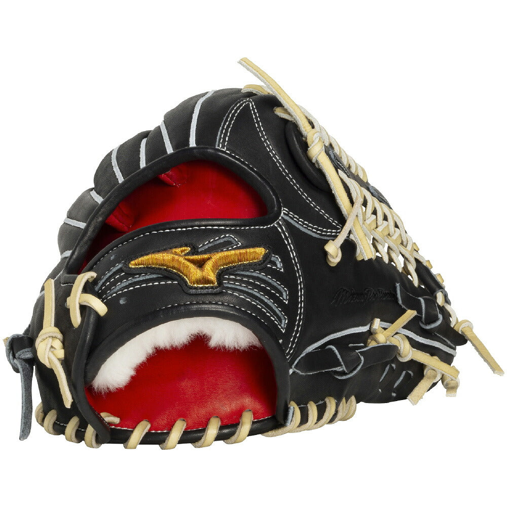 ミズノMIZUNOミズノプロPremiere硬式グローブ外野手用サイズ18N硬式グラブ高校野球ブラックコルクブロンドラディッシュ1ajgh35207