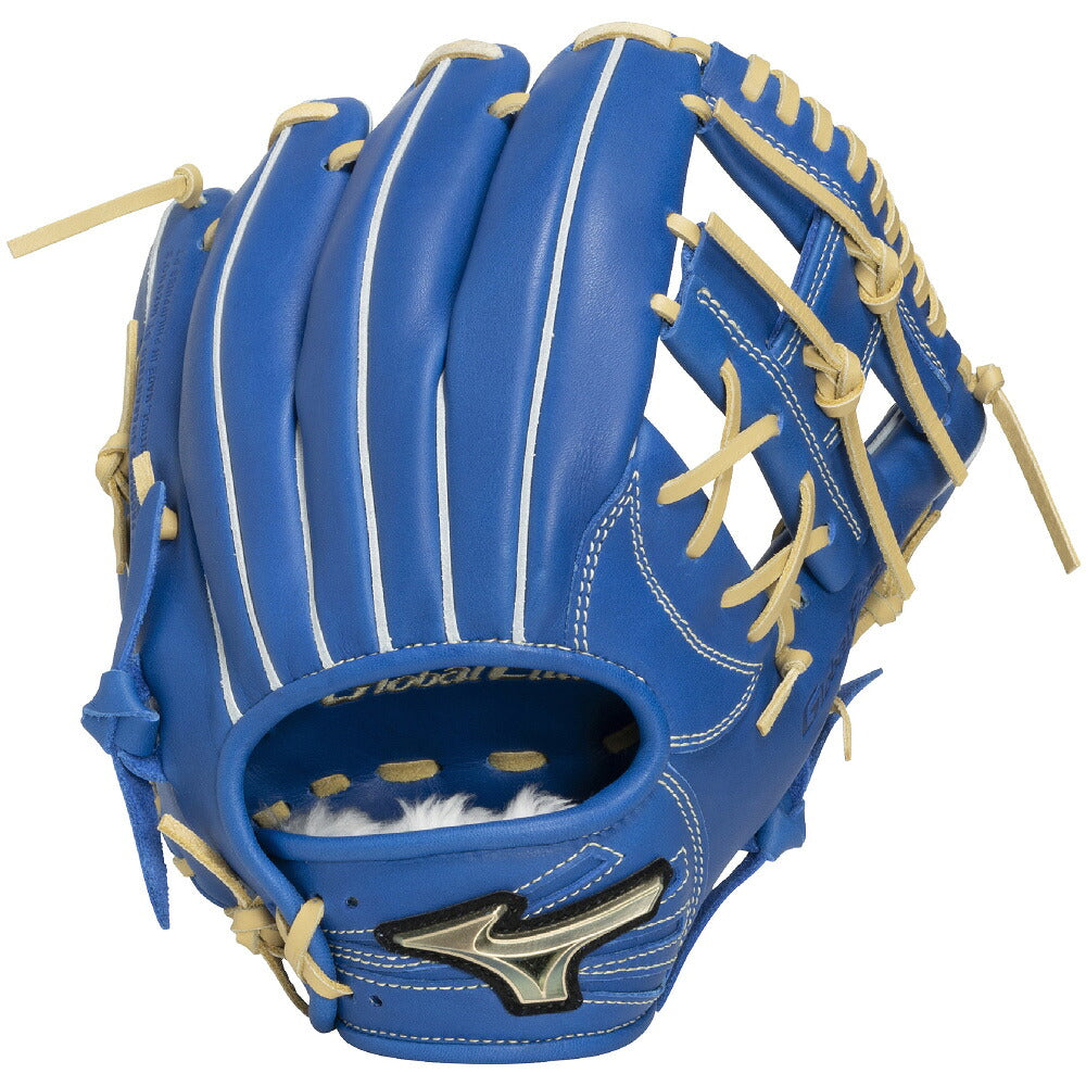 ミズノMIZUNOグローバルエリートRGジュニア軟式グローブ坂本勇人モデルサイズM少年野球内野手用ブラックロイヤルブルー1ajgy35333