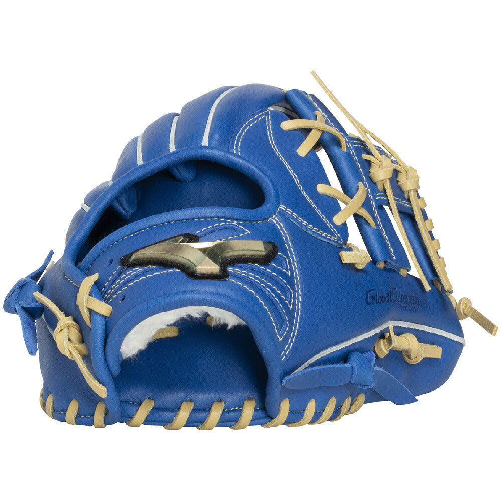 ミズノMIZUNOグローバルエリートRGジュニア軟式グローブ坂本勇人モデルサイズM少年野球内野手用ブラックロイヤルブルー1ajgy35333