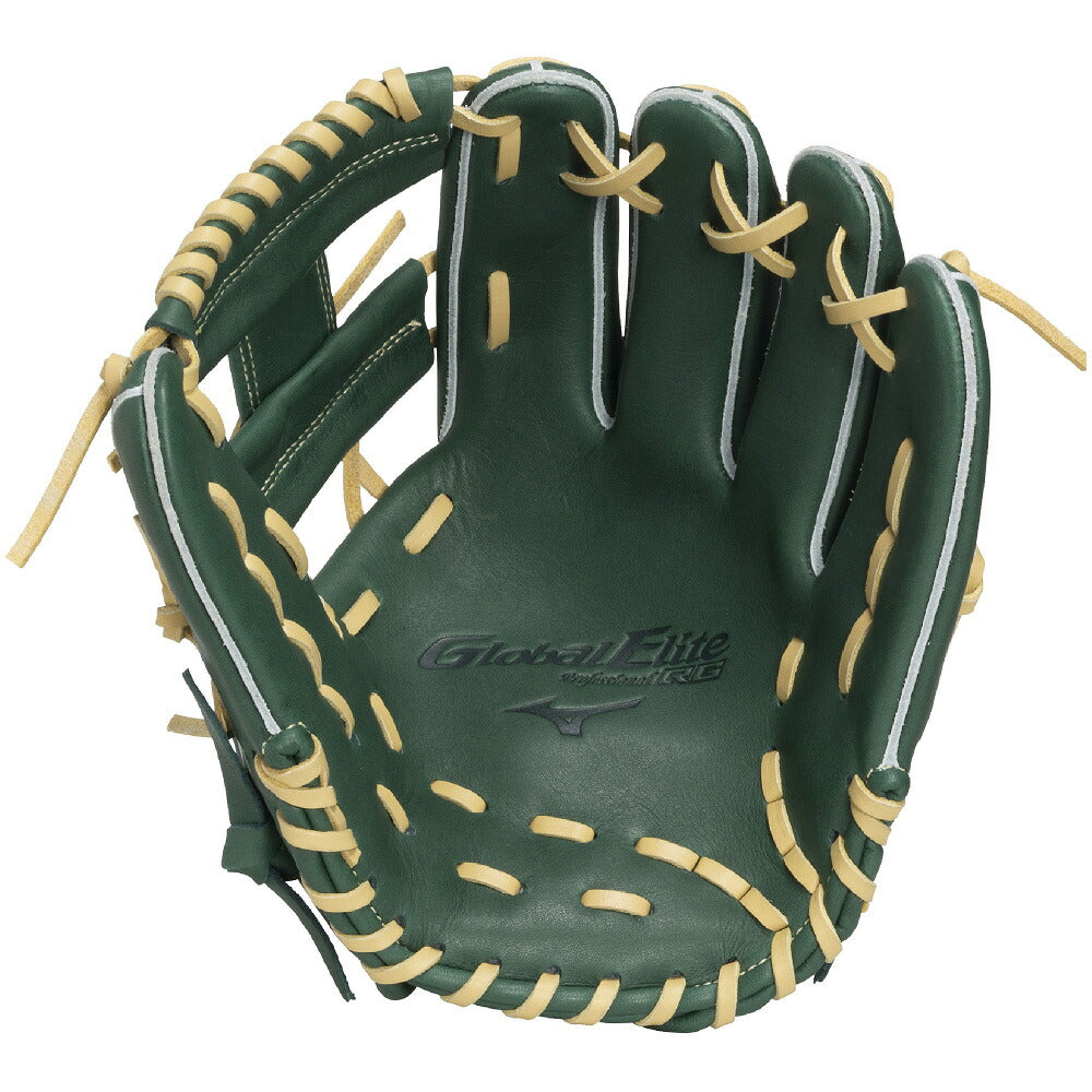 ミズノMIZUNOグローバルエリートRGジュニア軟式グローブ長岡秀樹モデルサイズL少年野球内野手用ブラックDグリーン1ajgy35343