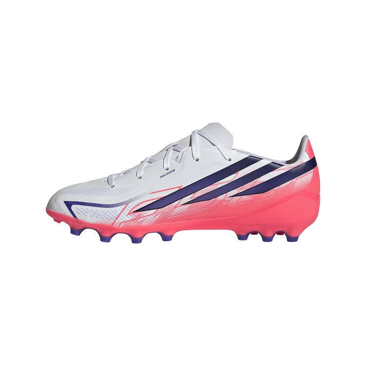 アディダスadidasジュニアサッカースパイクF50HYPERFASTLEAGUEAGJKK1396人工芝用子供キッズホワイトパープル軽量サッカーシューズkk1396