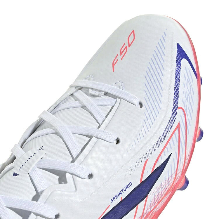 アディダスadidasジュニアサッカースパイクF50HYPERFASTLEAGUEAGJKK1396人工芝用子供キッズホワイトパープル軽量サッカーシューズkk1396