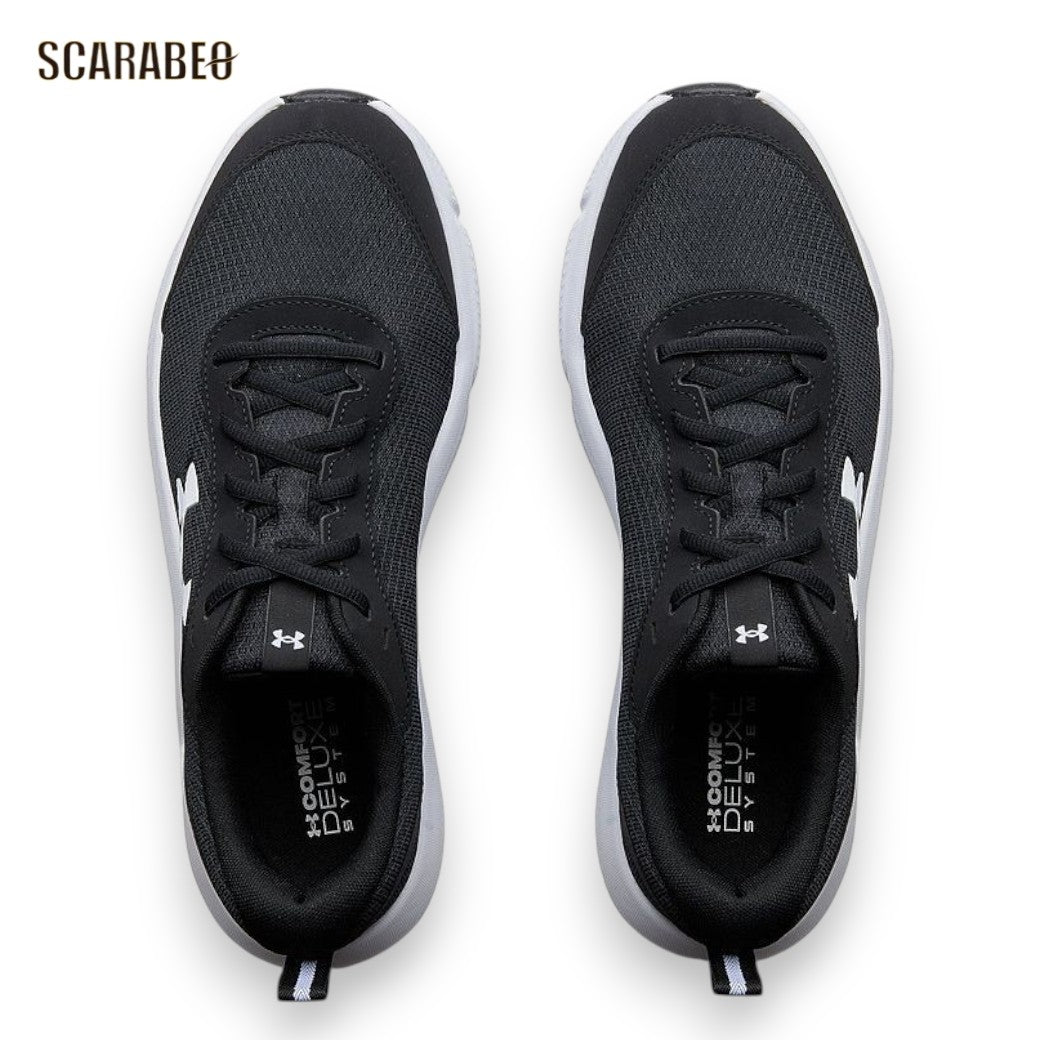 アンダーアーマーUNDERARMOURランニングシューズメンズUADRIFT6016201-001ドリフトチャージドクッション軽量通気性D幅ブラックホワイトジョギング6016201-001