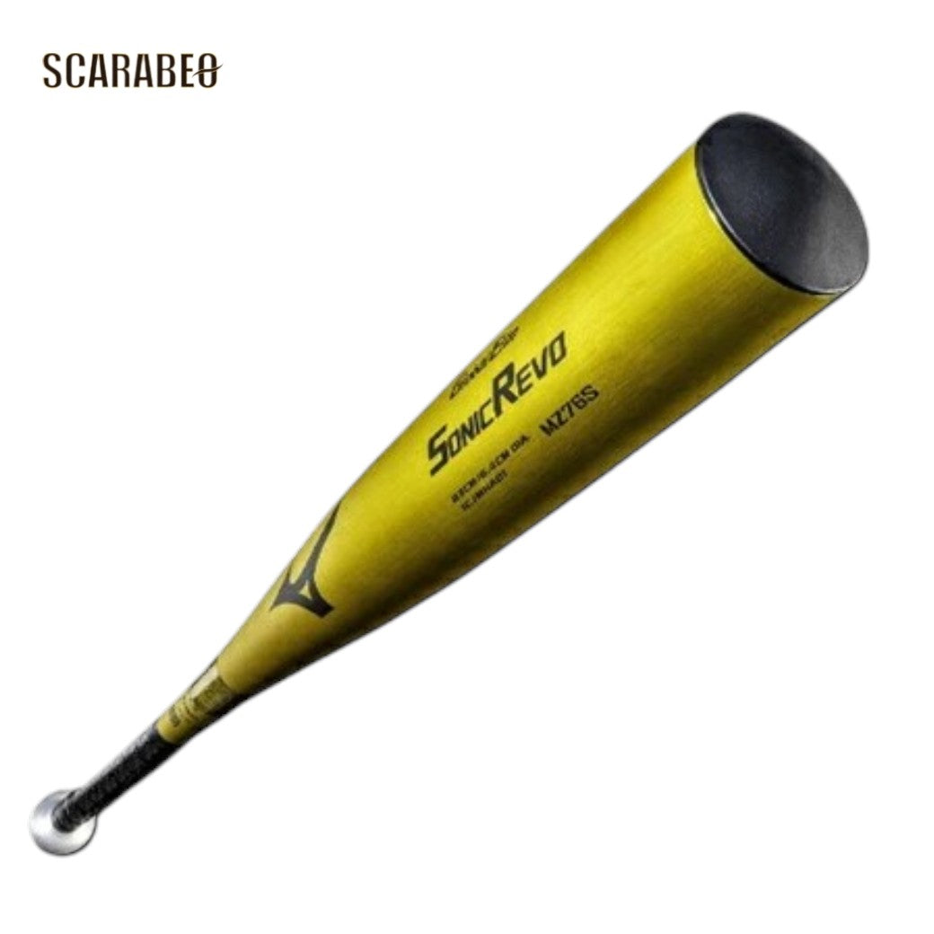 ミズノMIZUNO硬式金属バットグローバルエリートソニックレボSONICREVO83cm84cm900g以上ミドルバランス縦研磨新基準高校野球対応1CJMHA0150レモンゴールド1cjmha01-50