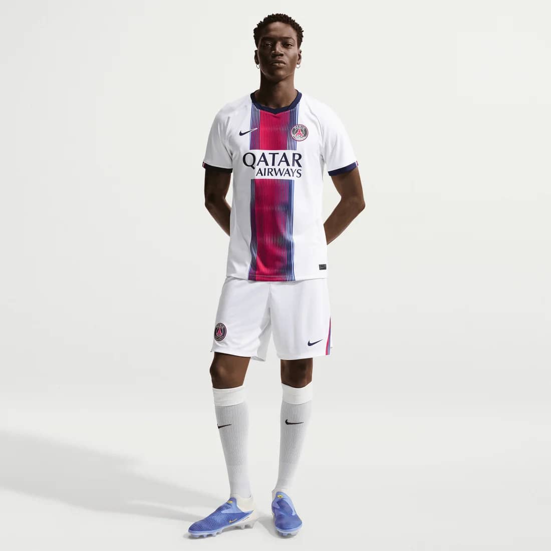 ナイキパリ・サンジェルマンPSG2026-27アウェイレプリカユニフォーム半袖メンズサッカーウェアDri-FITホワイト26/27サポーター観戦応援ii1924