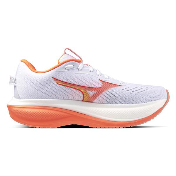 ミズノMIZUNOレディースランニングシューズウエーブライダー30WAVERIDER30J1GW2620712Eホワイトコーラルイエロージョギングマラソンj1gw262071