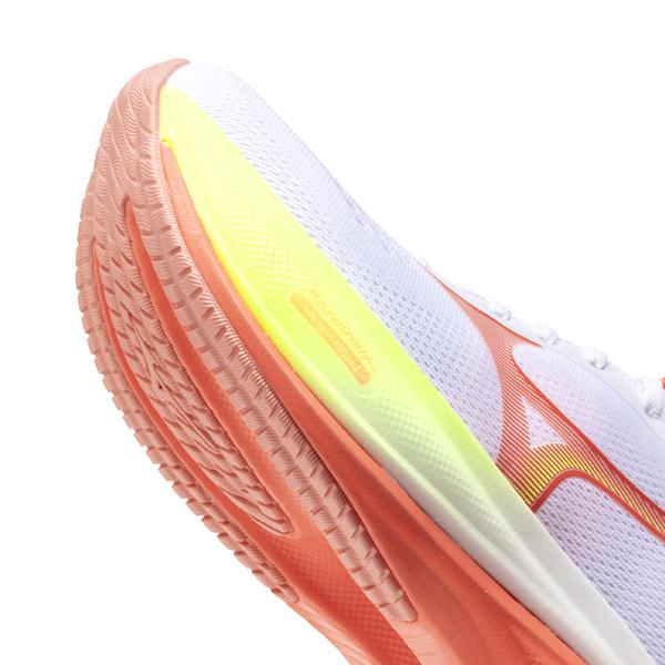 ミズノMIZUNOレディースランニングシューズウエーブライダー30WAVERIDER30J1GW2620712Eホワイトコーラルイエロージョギングマラソンj1gw262071