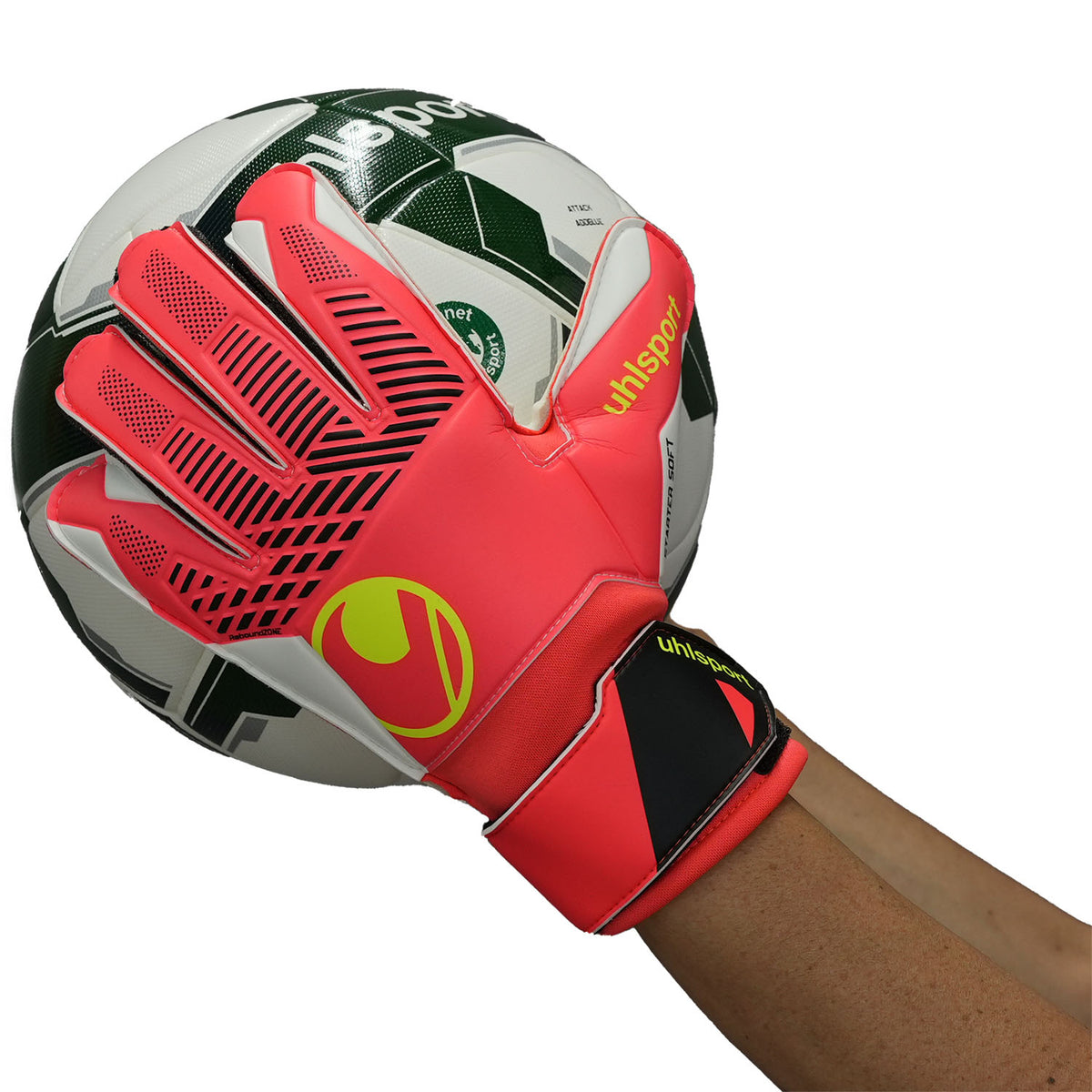 ウールシュポルトuhlsportファングマシーネZNEスターターソフトゴールキーパーグローブGKグローブトレーニングサッカーフローレッド1011423