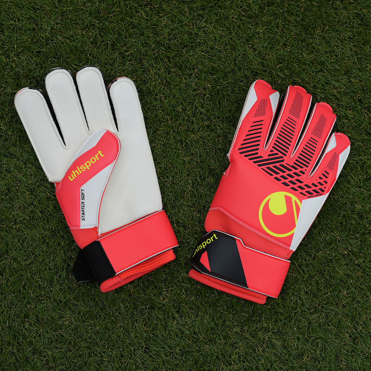 ウールシュポルトuhlsportファングマシーネZNEスターターソフトゴールキーパーグローブGKグローブトレーニングサッカーフローレッド1011423