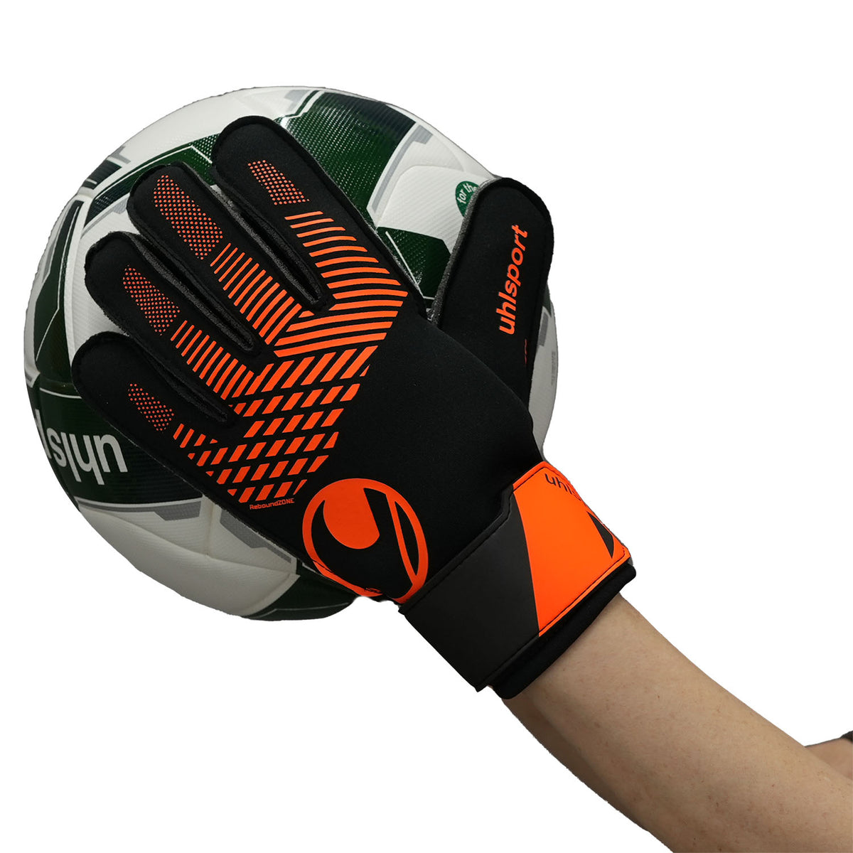 ウールシュポルトuhlsportファングマシーネスターターレジストゴールキーパーグローブGKグローブ高耐久練習用サッカーブラックオレンジ1011428