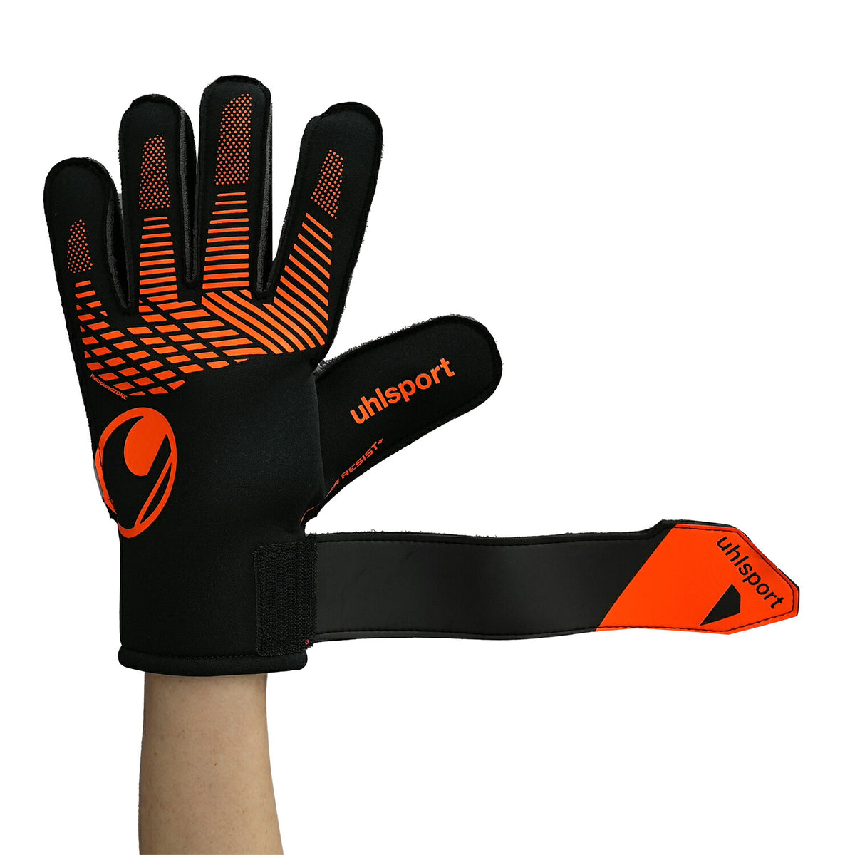 ウールシュポルトuhlsportファングマシーネスターターレジストゴールキーパーグローブGKグローブ高耐久練習用サッカーブラックオレンジ1011428