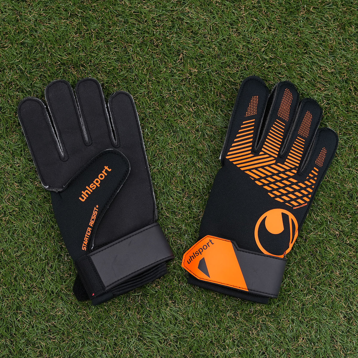ウールシュポルトuhlsportファングマシーネスターターレジストゴールキーパーグローブGKグローブ高耐久練習用サッカーブラックオレンジ1011428