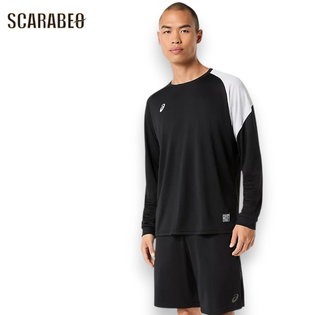 アシックスドライ長袖シャツメンズレディース吸汗速乾グラフィックTシャツスポーツウェアトレーニングランニング全4色2033c188