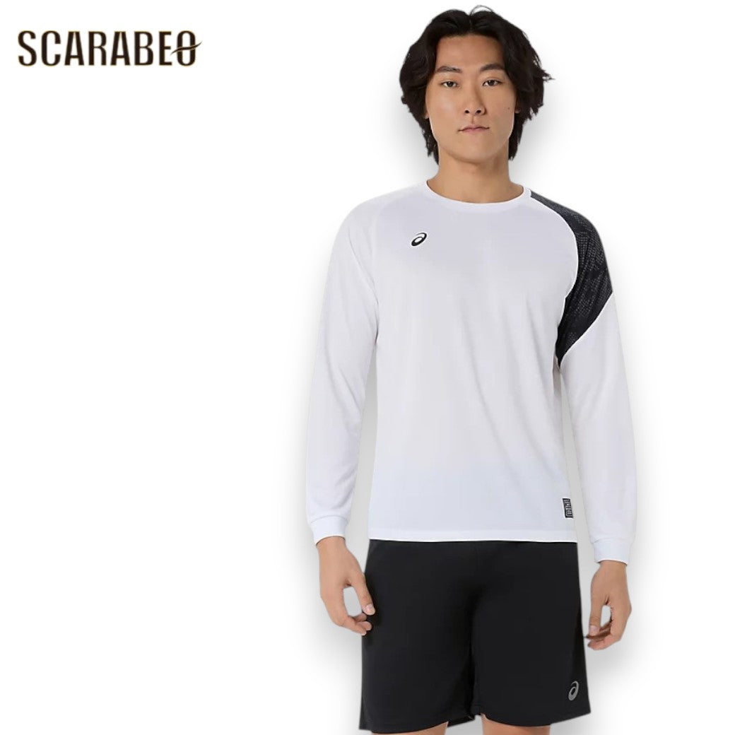 アシックスドライ長袖シャツメンズレディース吸汗速乾グラフィックTシャツスポーツウェアトレーニングランニング全4色2033c188