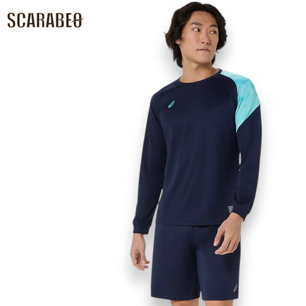アシックスドライ長袖シャツメンズレディース吸汗速乾グラフィックTシャツスポーツウェアトレーニングランニング全4色2033c188
