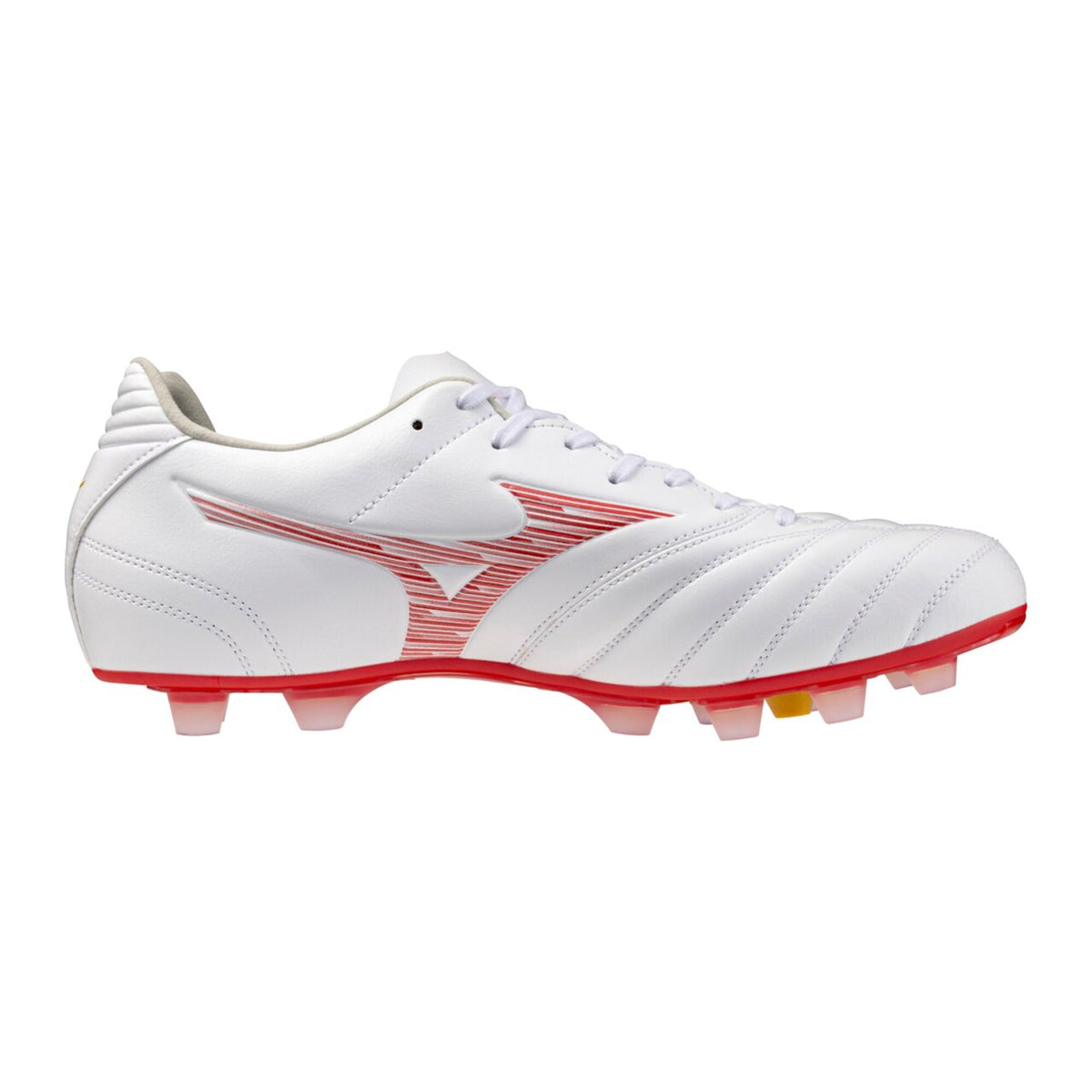 【9月18日発売開始｜予約受付中】ミズノMIZUNOモナルシーダNEO3WIDEPROサッカースパイクマイクロファイバー人工皮革幅広3E軽量ホワイトレッド天然芝土人工芝モレリアp1ga262360