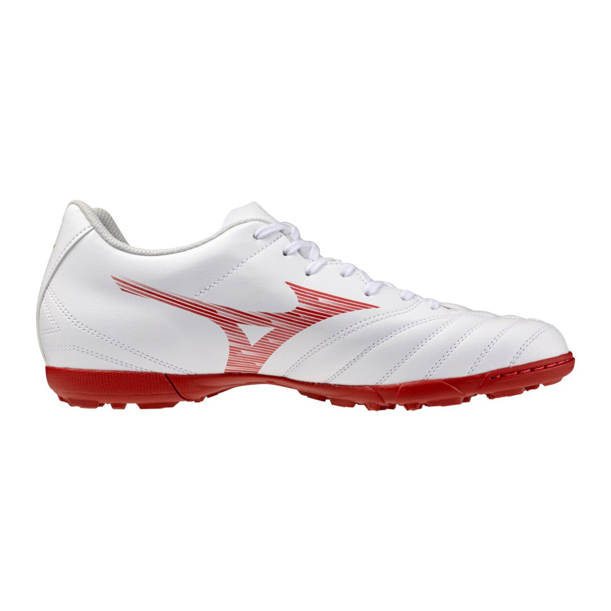 【9月18日発売開始｜予約受付中】ミズノMIZUNOモナルシーダNEO3SELECTASサッカートレーニングシューズターフワイド3E人工皮革軽量ホワイトレッドエントリーモデルp1gd262560