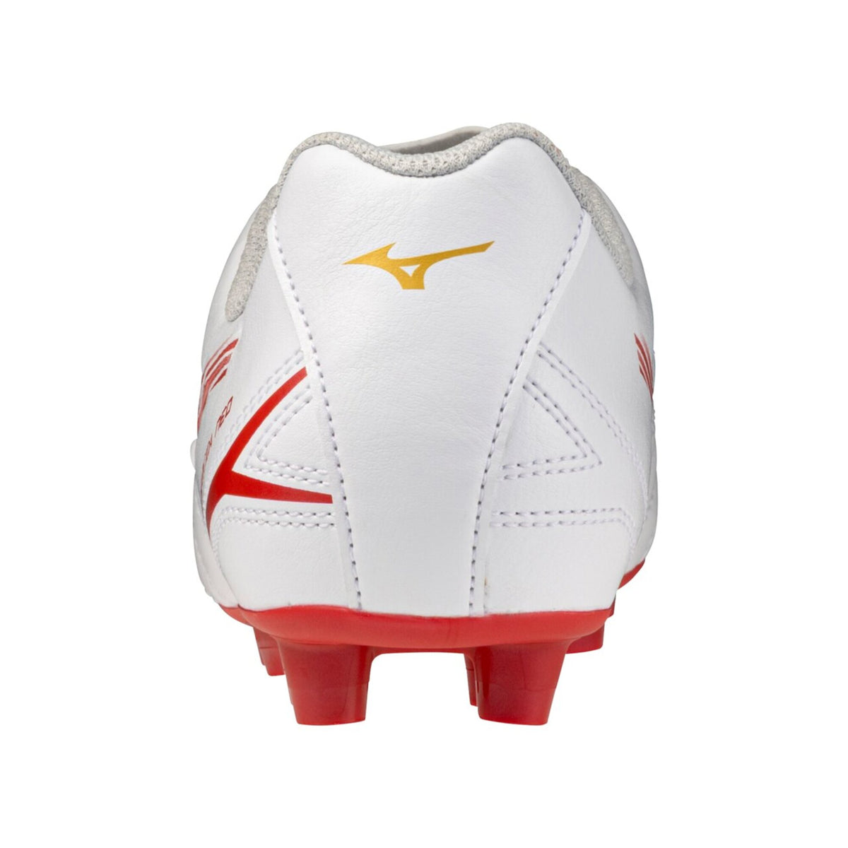 【9月18日発売開始｜予約受付中】ミズノMIZUNOモナルシーダNEO3SELECTJrジュニアサッカースパイク子供用ワイド3E人工皮革軽量ホワイトレッド天然芝土人工芝p1gb262560