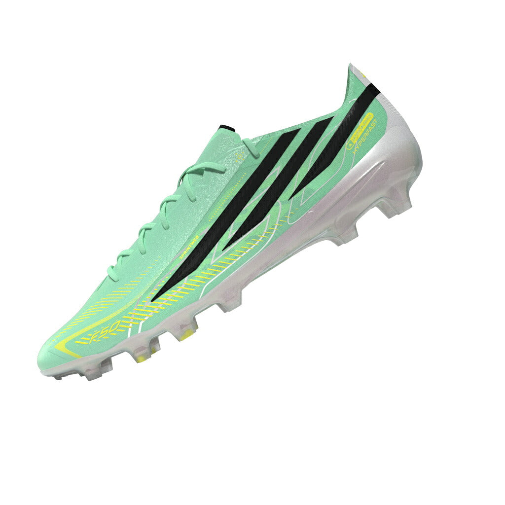 【9月22日入荷予定｜予約受付中】アディダスadidasF50HYPERFASTELITEAGIH7204サッカースパイク人工芝専用ハイパーファストエリートパルスミントブラックイエロー軽量ih7204