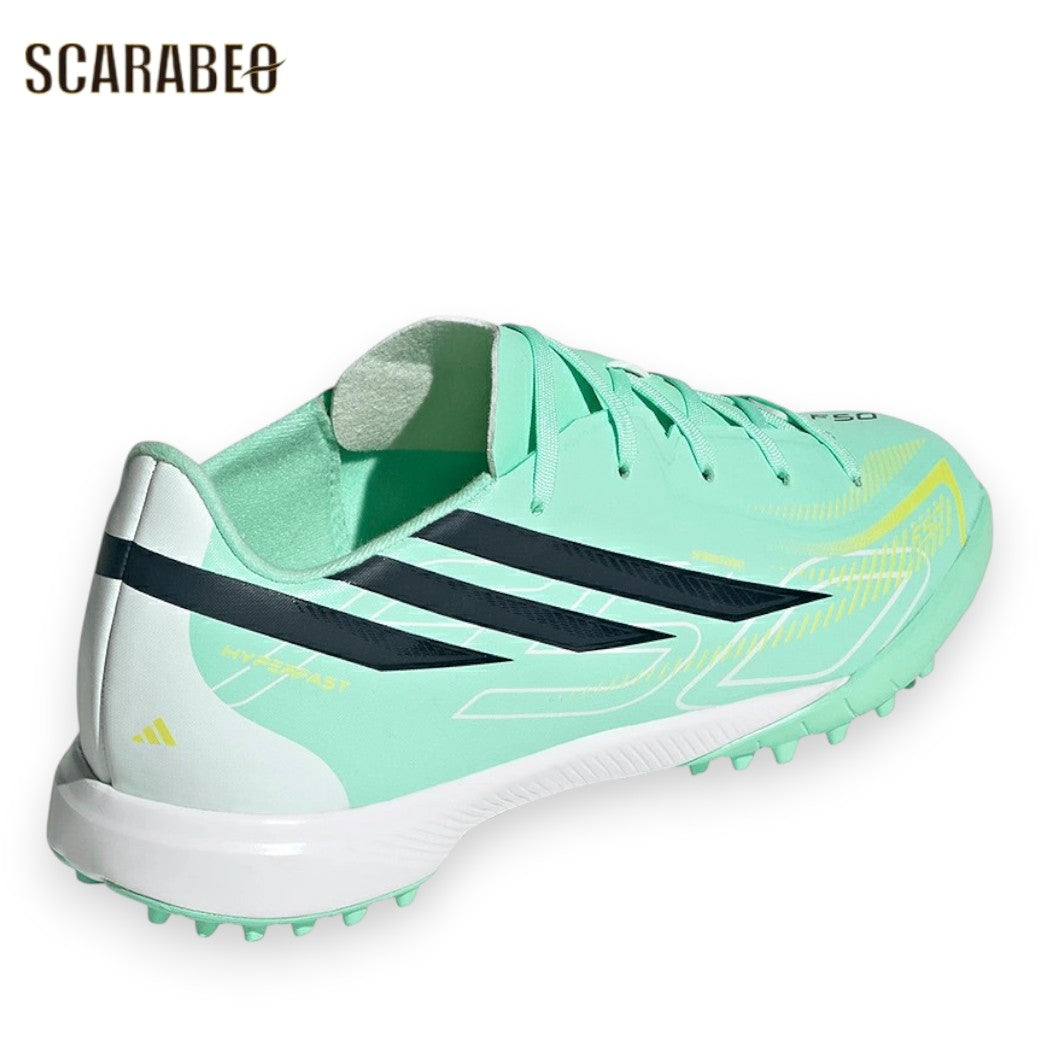 【9月22日入荷予定｜予約受付中】アディダスadidasF50HYPERFASTLEAGUETFジュニアサッカートレーニングシューズキッズターフ人工芝パルスミントネイビーイエローkk1320