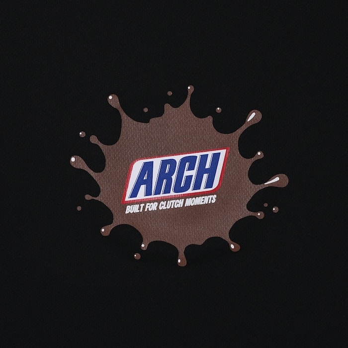 ArchアーチchargeupteeDRYブラックバスケ半袖Tシャツメンズレディース吸汗速乾軽量ポリエステルスポーツウェアライフスタイルt126-150