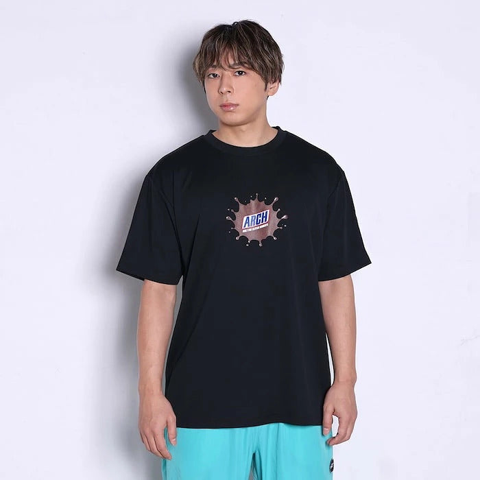 ArchアーチchargeupteeDRYブラックバスケ半袖Tシャツメンズレディース吸汗速乾軽量ポリエステルスポーツウェアライフスタイルt126-150