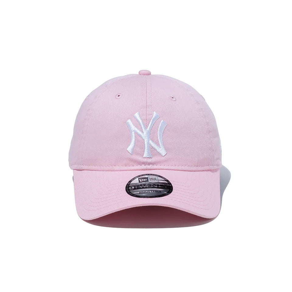 ニューエラ9TWENTYニューヨークヤンキースキャップウォッシュドコットンピンクホワイトMLB帽子メンズレディース14525107