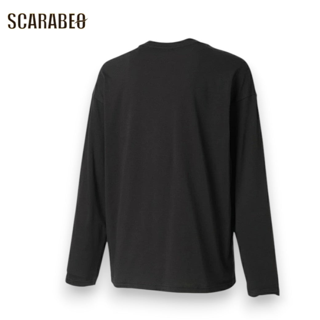 プーマPUMAESSELVロゴT638526メンズ長袖TシャツロンTカットソーコットン混カジュアルブラックグレー638526