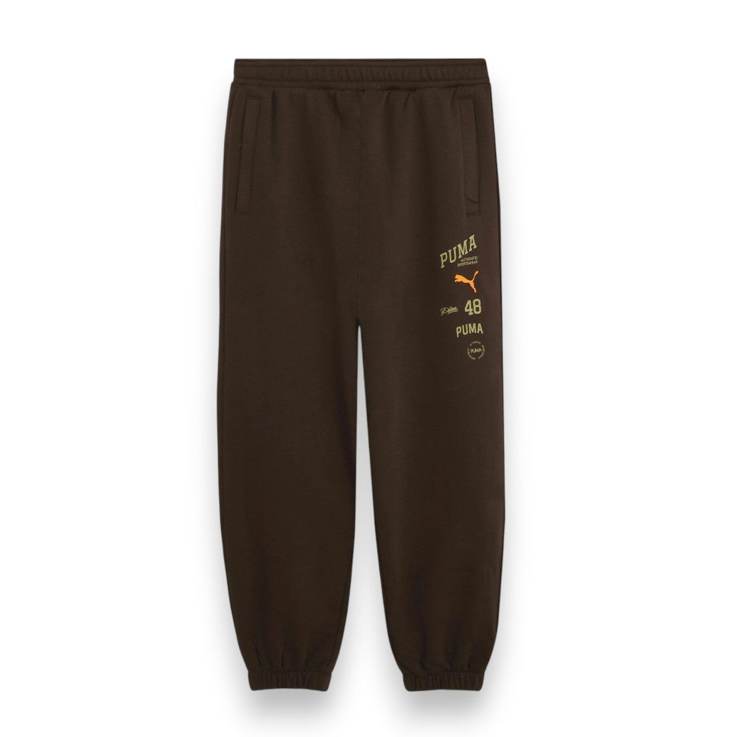 プーマPUMAESSエレベーテッドミックスロゴパンツメンズスウェットパンツ裏起毛MIXCLOTH吸水速乾ジョガーパンツブラックグレーチョコレート638545