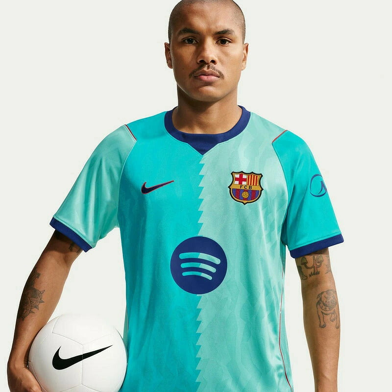 ナイキNIKEFCバルセロナ26/27サードレプリカユニフォームメンズII6652-301スタジアムDri-FITサッカー半袖バルサグリーンフロストii6652-301