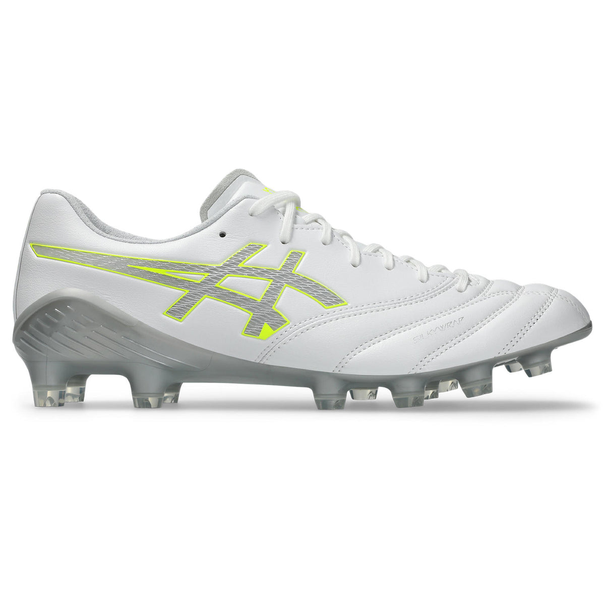 アシックスasicsDSLIGHTX-FLY6ディーエスライトエクスフライ6サッカースパイクシルキーラップフィット感素足感覚ホワイト×シルバー×イエロー1101a076-104