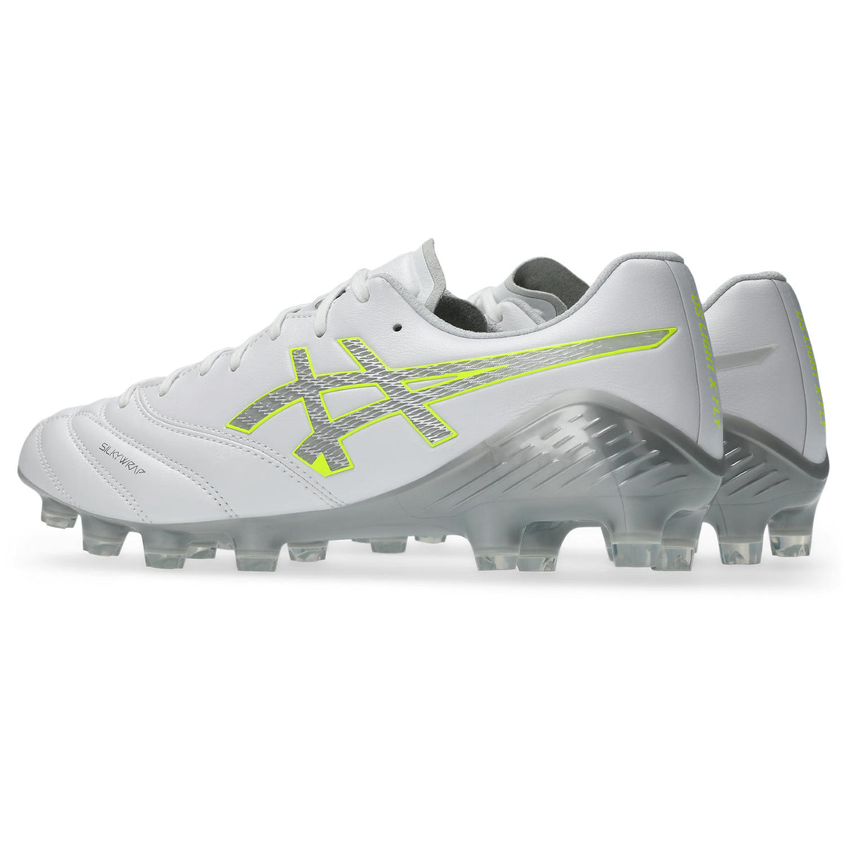 アシックスasicsDSLIGHTX-FLY6ディーエスライトエクスフライ6サッカースパイクシルキーラップフィット感素足感覚ホワイト×シルバー×イエロー1101a076-104