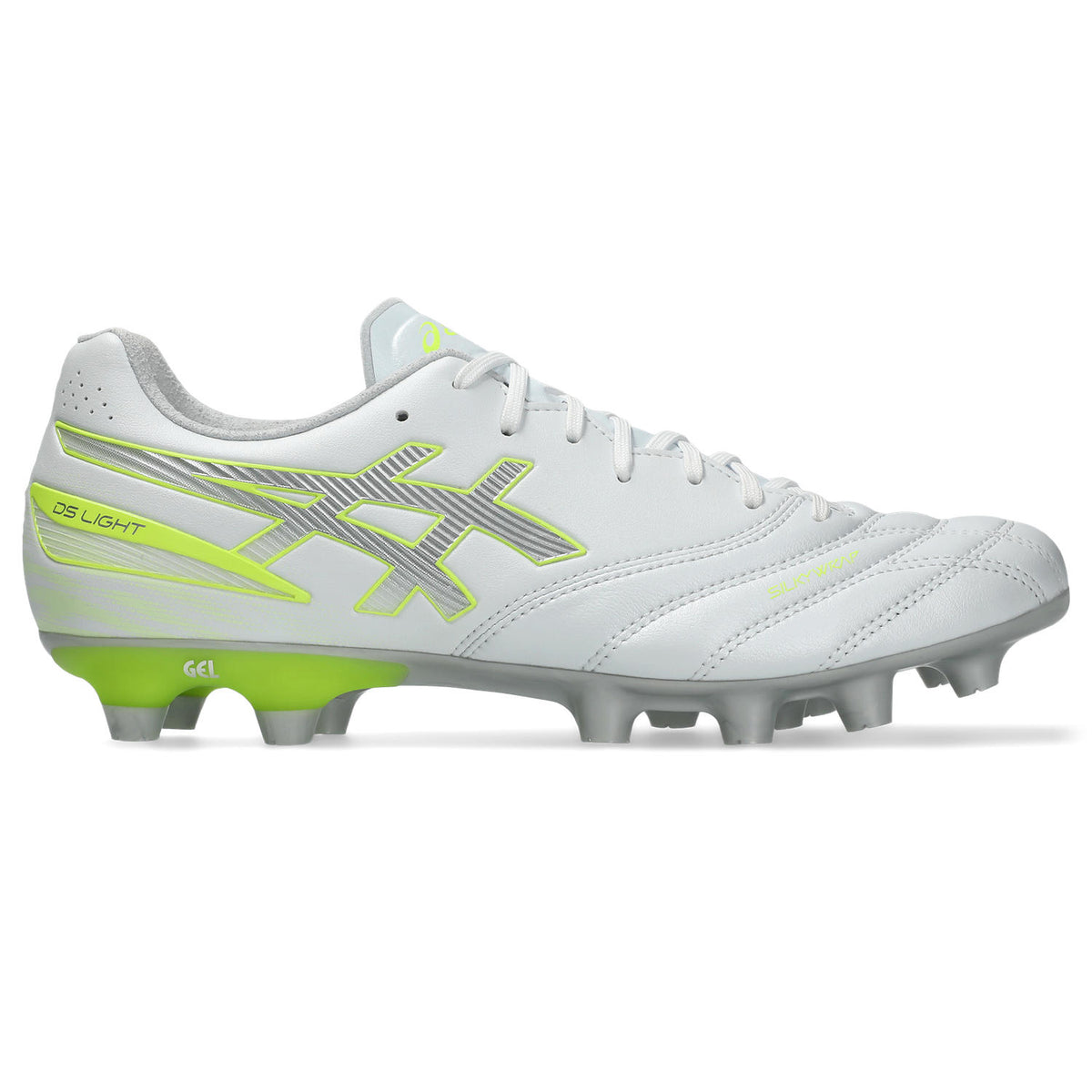 【10月15日発売開始｜予約受付中】アシックスasicsDSLIGHTPROWIDEディーエスライトプロワイドサッカースパイク幅広SILKYWRAPfuzeGELホワイト×シルバー1041103a126-104